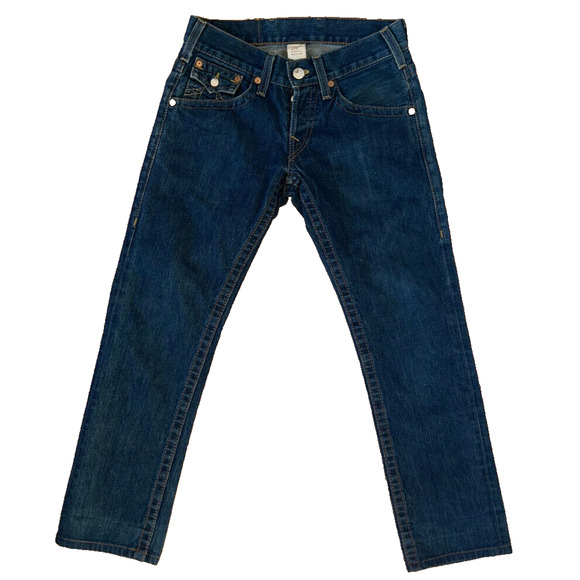 TRUE RELIGION WOMEN STRAIGHT LEG CLASSIC DESIGNER JEANS SZ 29 - Picture 1 of 5